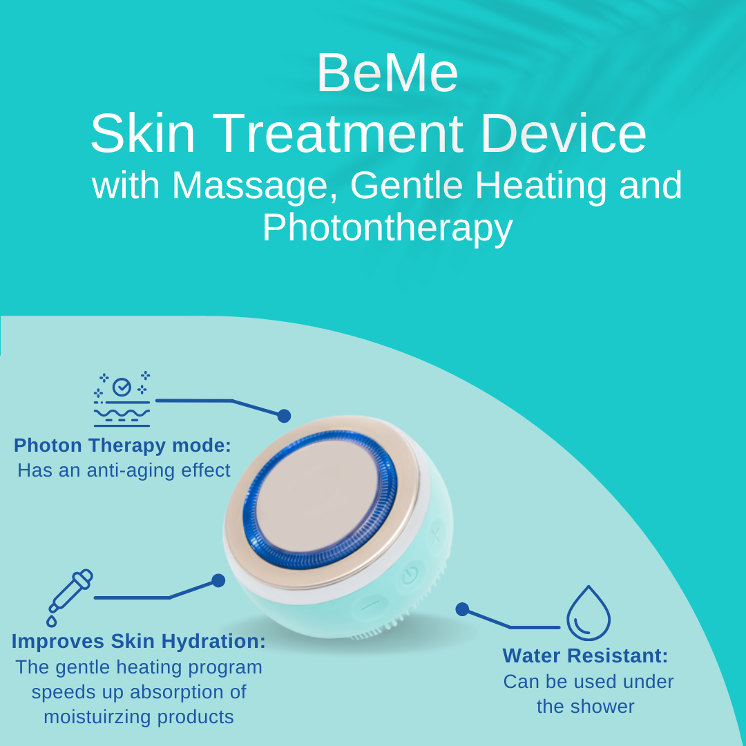 beMe Facial Skin Treatment Device – 4 Modes for Cleansing, Hydration & Anti-Age Care