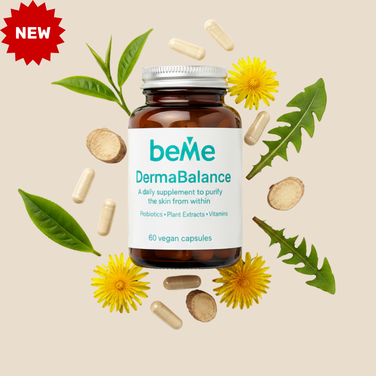 beMe DermaBalance – Food Supplement with Probiotics for Clear and Healthy Skin
