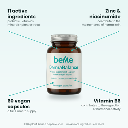 beMe DermaBalance – Food Supplement with Probiotics for Clear and Healthy Skin